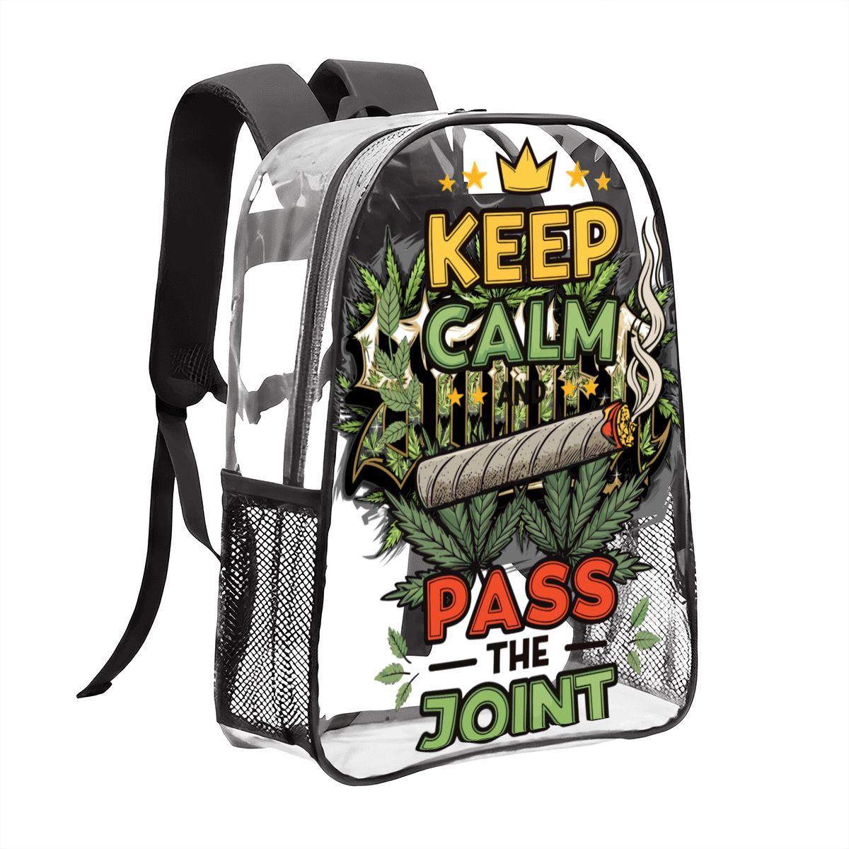 Keep Calm Clear Transparent Backpack