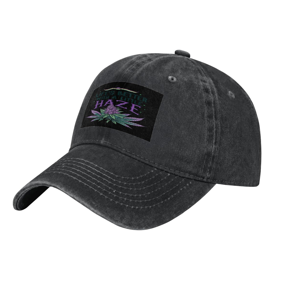Purple Haze Washed Denim Baseball Cap