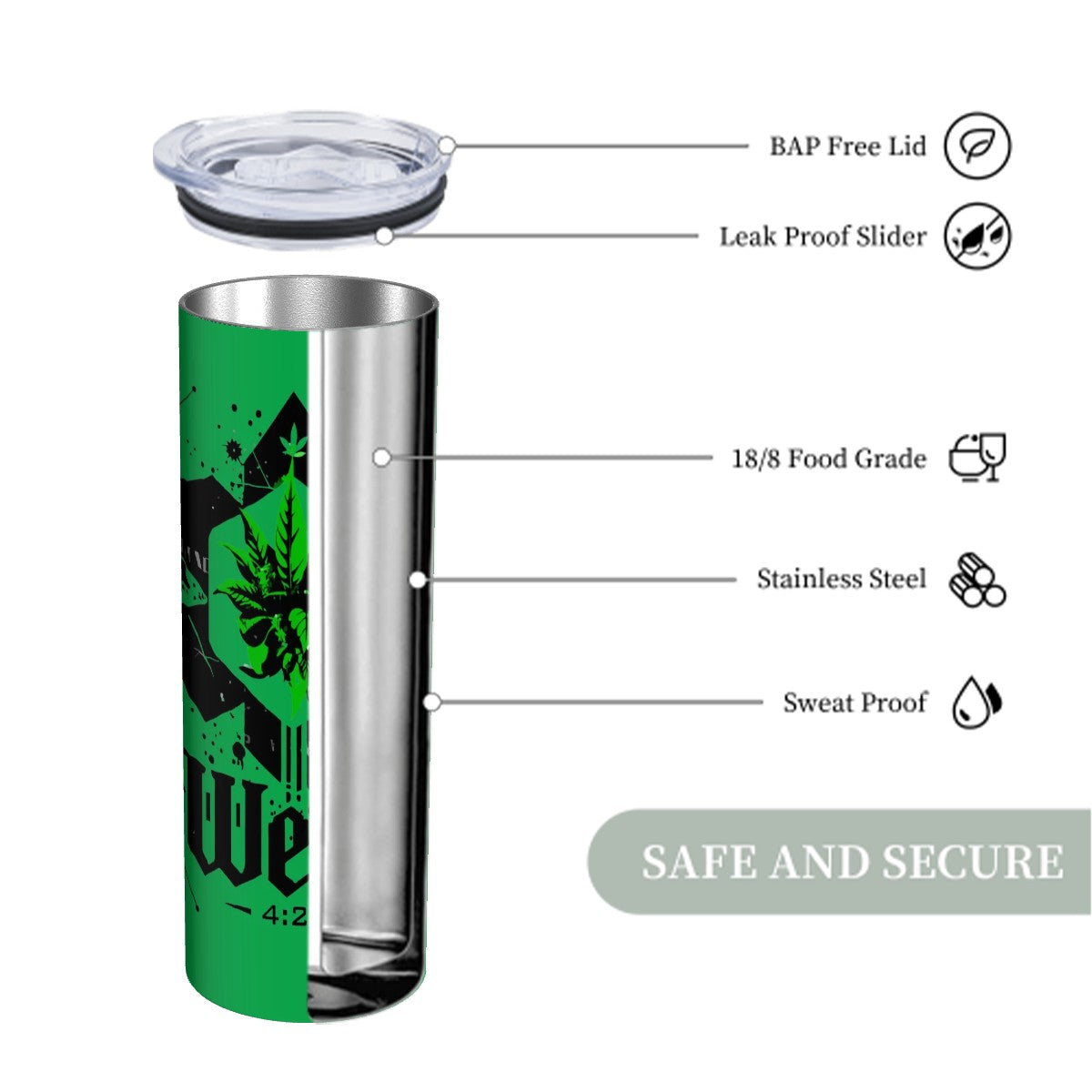 Green Weed Tumbler