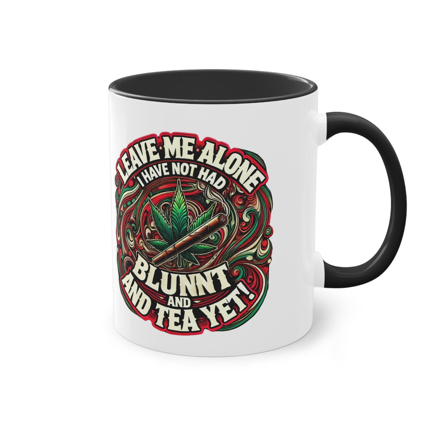 Leave Me Alone Two-Tone Coffee Mug | Funny 11oz Mug for Coffee Lovers