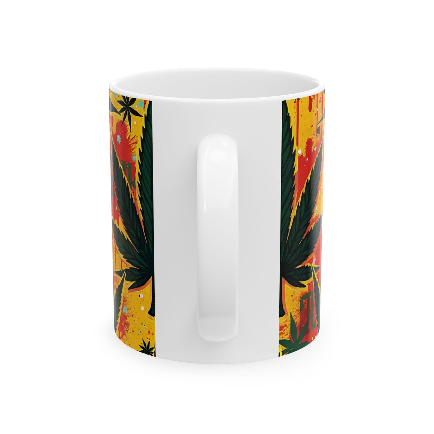 Psychedelic Cannabis Mug - Vibrant 11oz & 15oz Coffee Cup for Pot Lovers