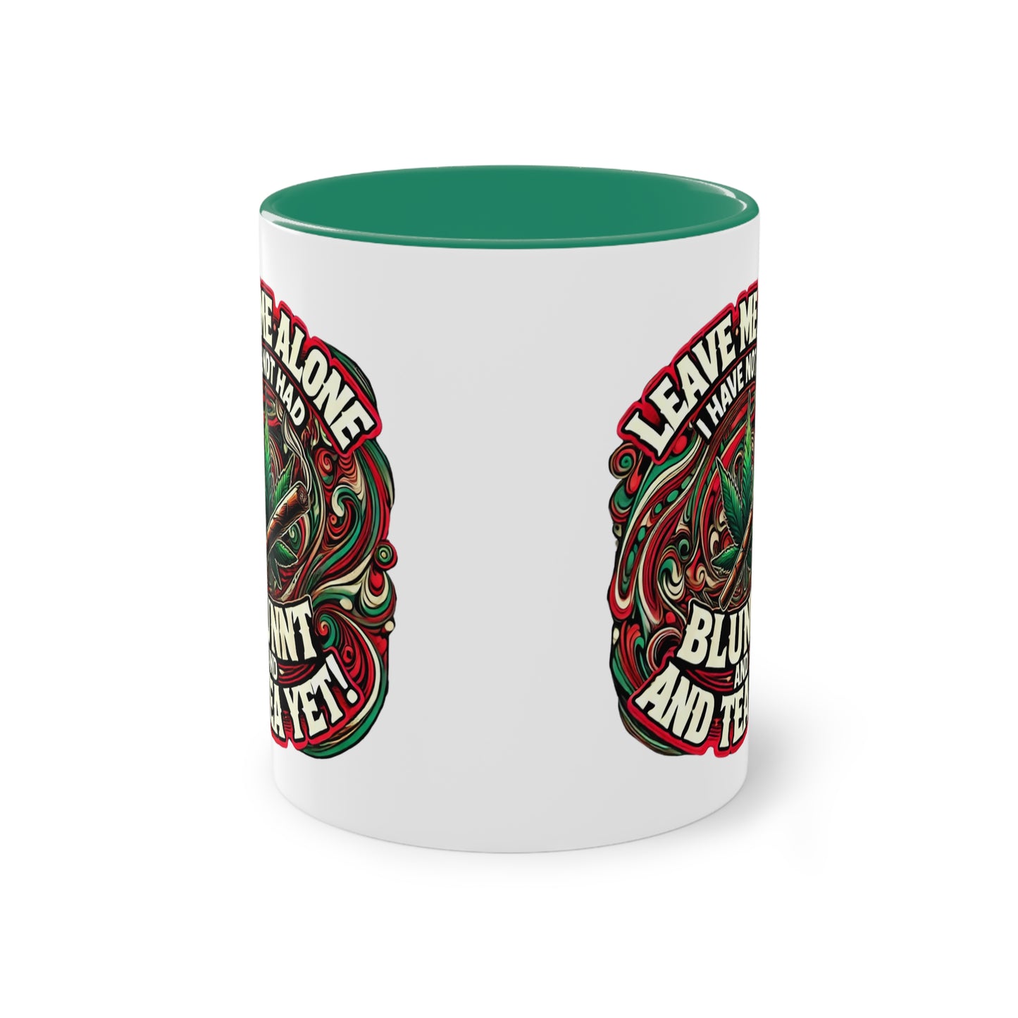 Leave Me Alone Two-Tone Coffee Mug | Funny 11oz Mug for Coffee Lovers