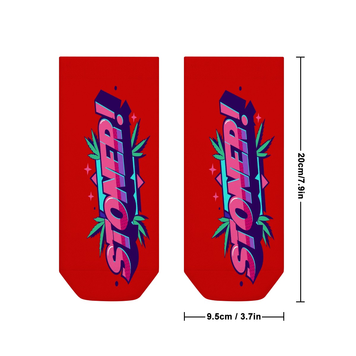 Red Stoner Ankle Socks