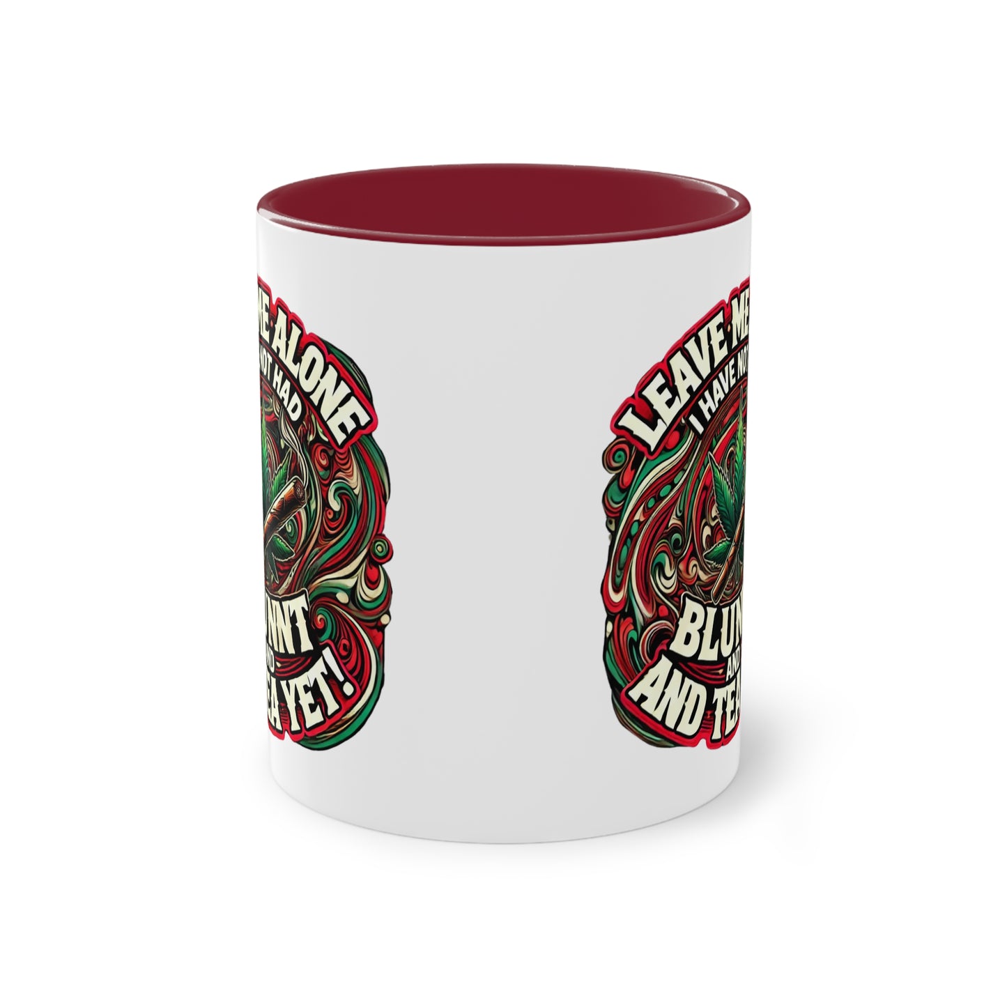 Leave Me Alone Two-Tone Coffee Mug | Funny 11oz Mug for Coffee Lovers