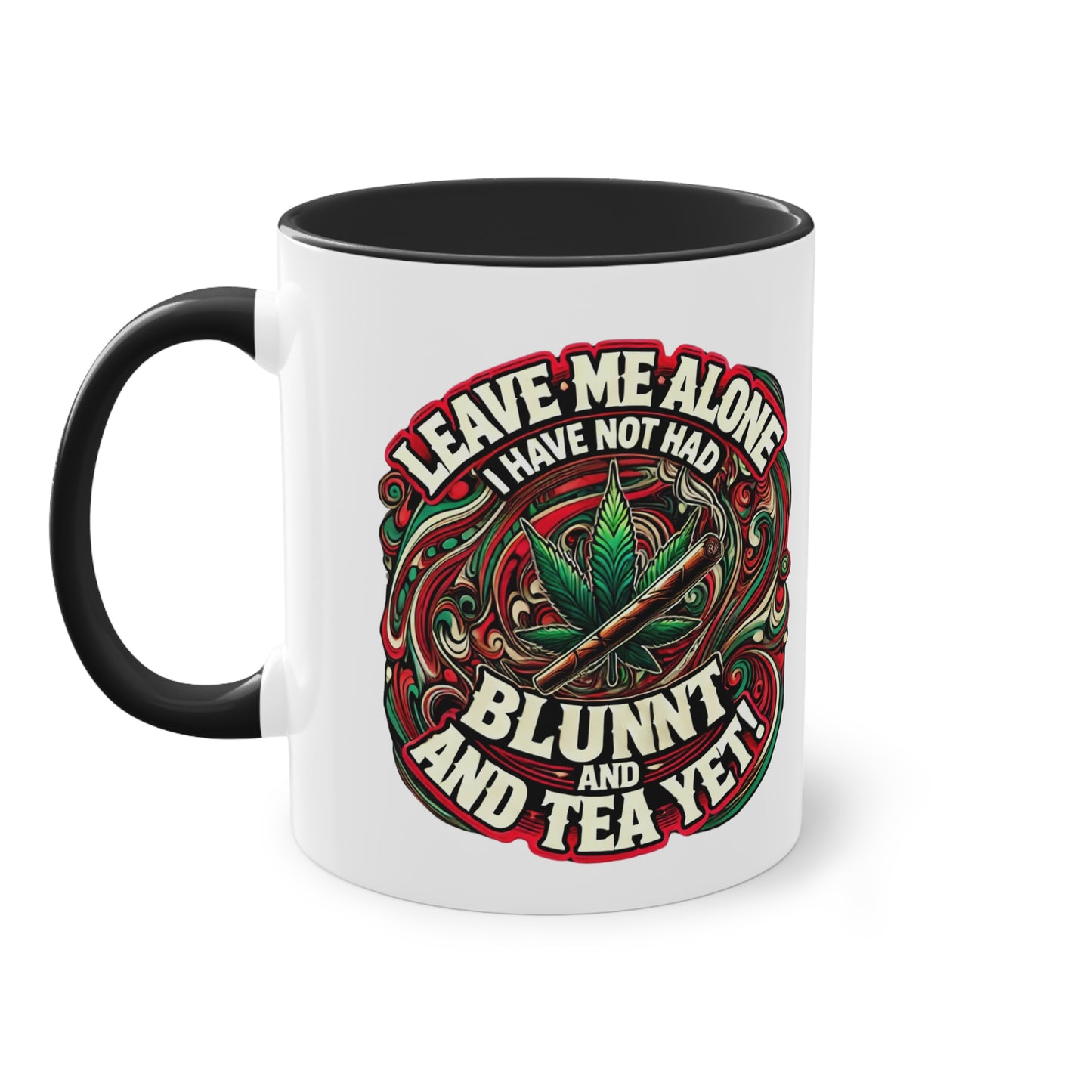 Leave Me Alone Two-Tone Coffee Mug | Funny 11oz Mug for Coffee Lovers
