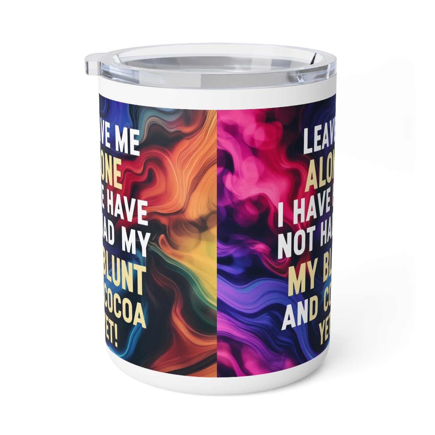 Colorful Insulated Coffee Mug | Leave Me Alone - Perfect for Cocoa Lovers