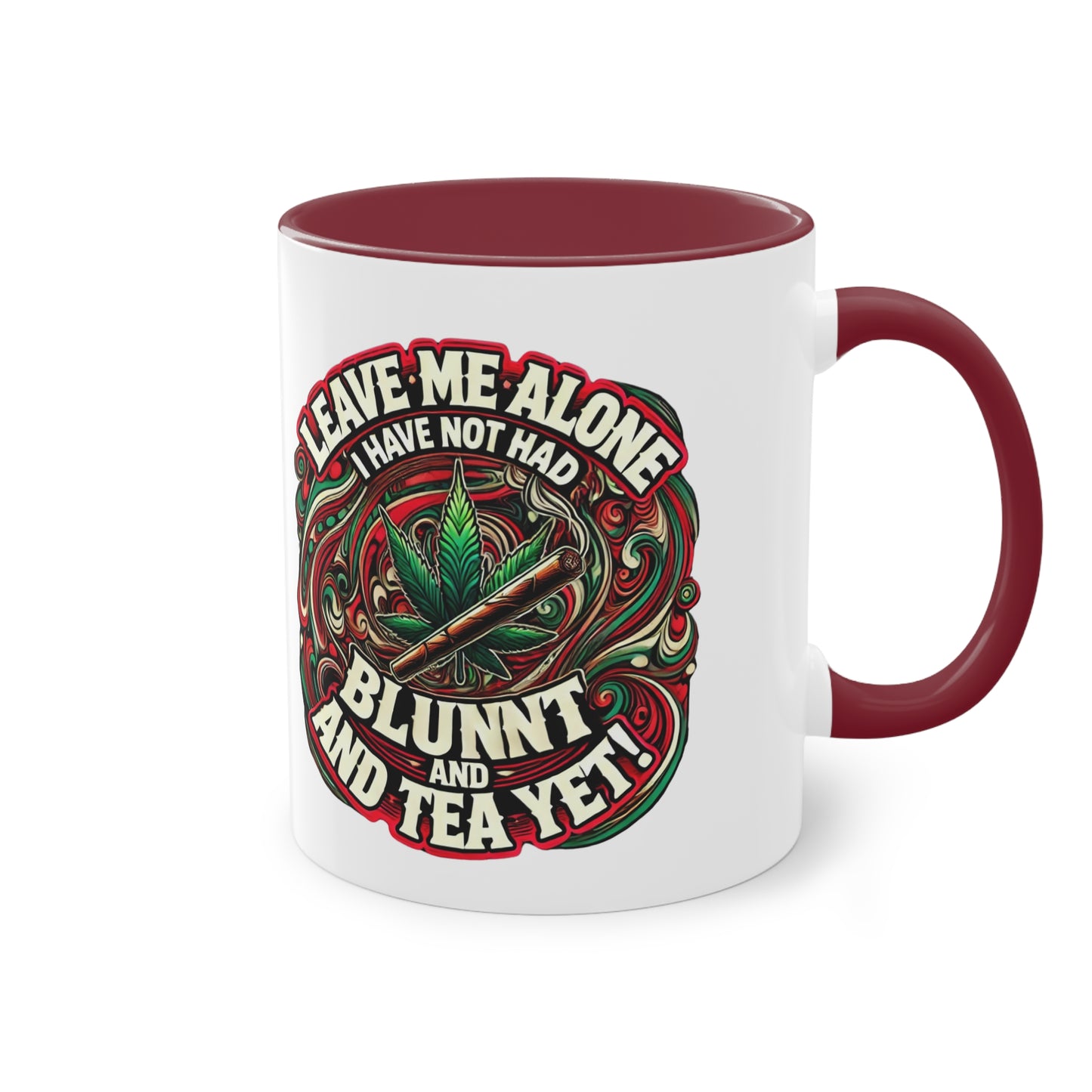 Leave Me Alone Two-Tone Coffee Mug | Funny 11oz Mug for Coffee Lovers