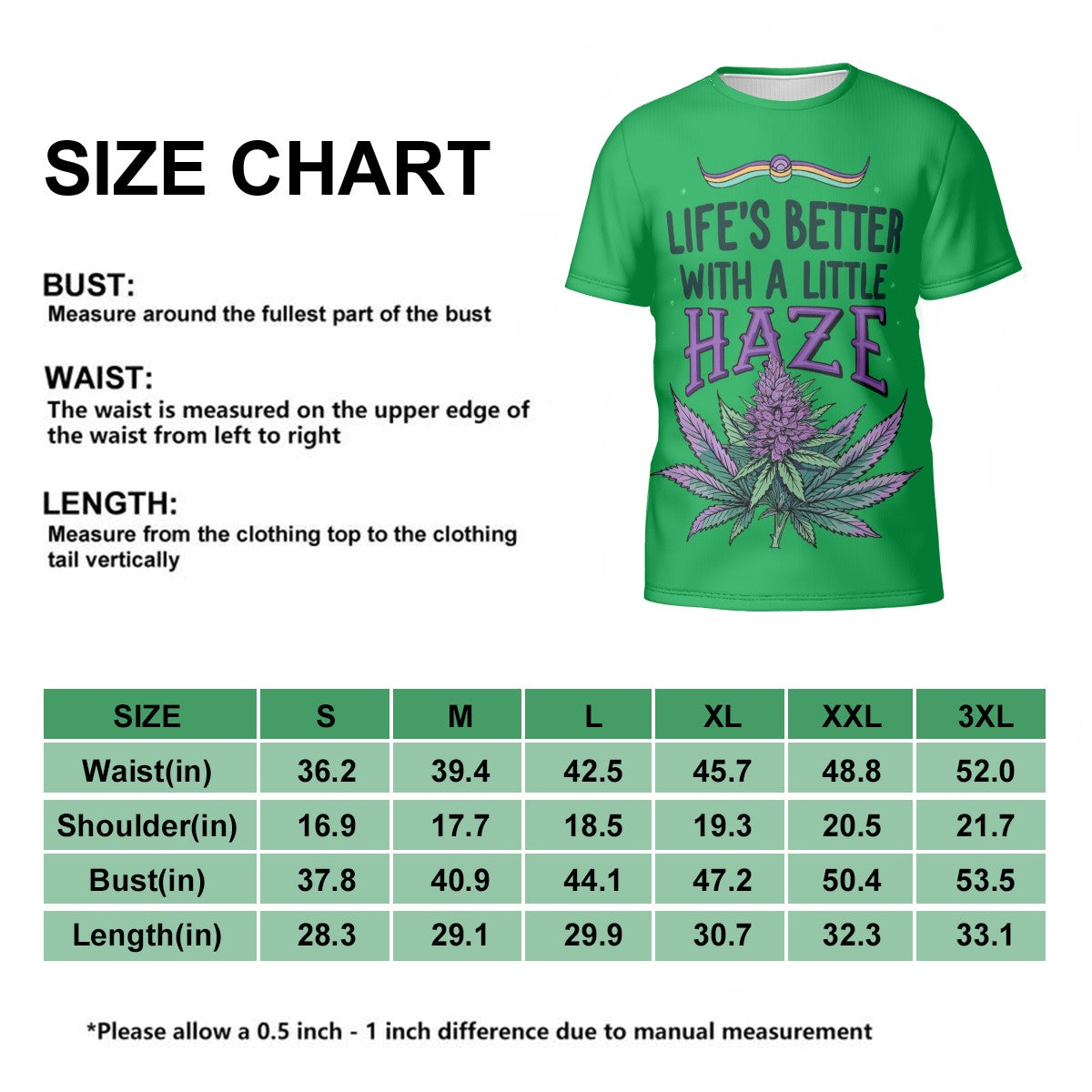 Men's Short Sleeve T Shirt Live Better Green