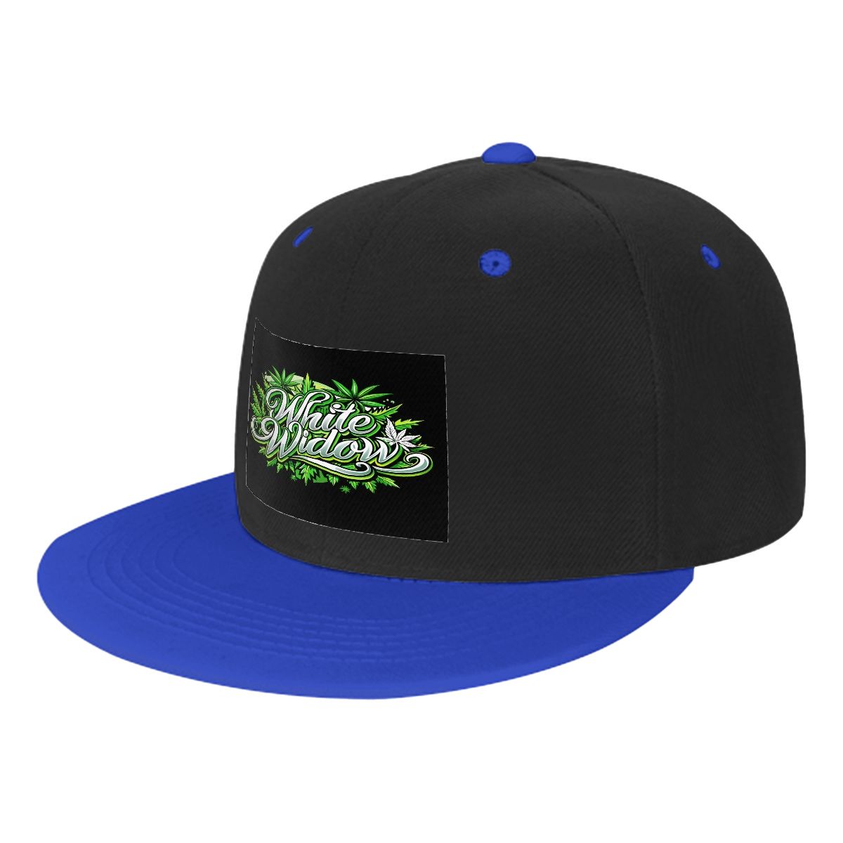 White Widow Flat Bill Hats Hip Hop Style Front Pattern