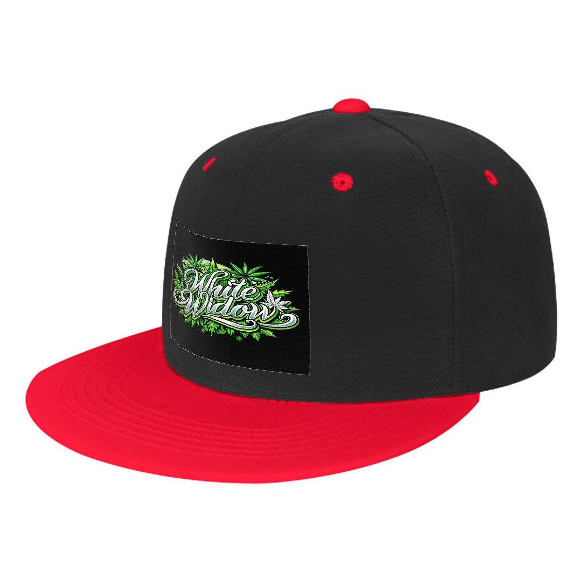 White Widow Flat Bill Hats Hip Hop Style Front Pattern