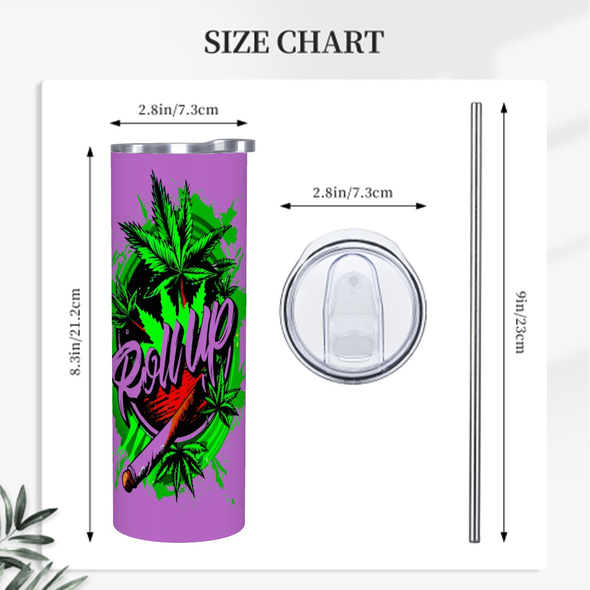 Lavender Roll up Tumbler