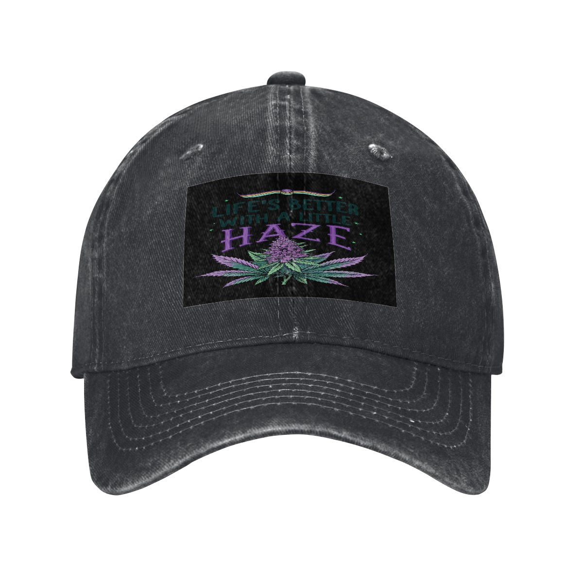 Purple Haze Washed Denim Baseball Cap
