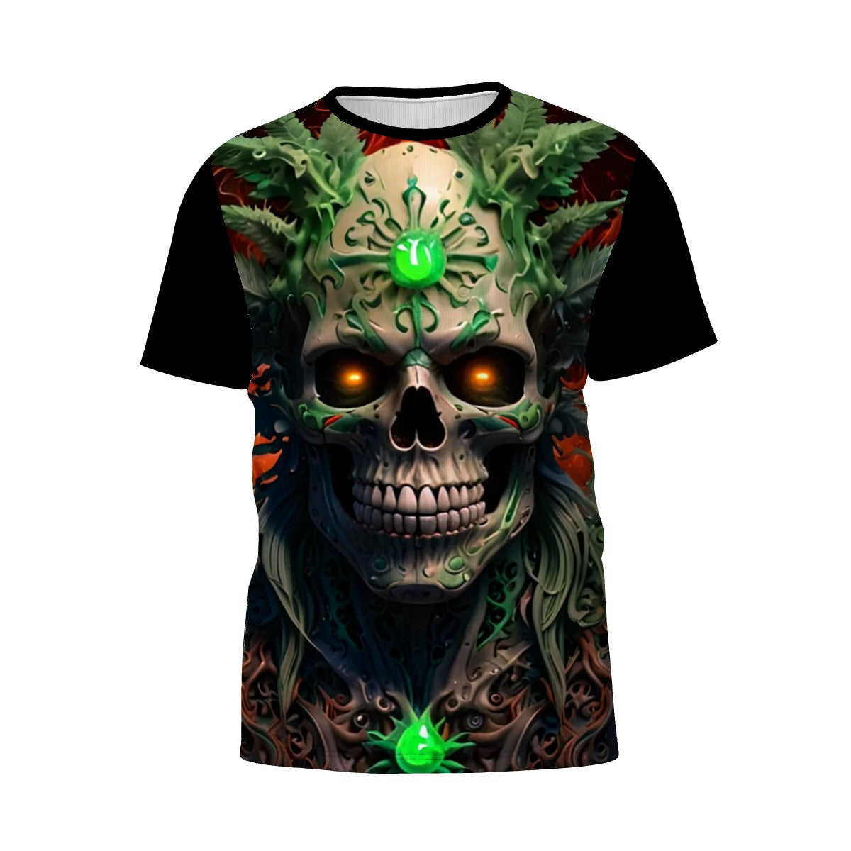 Men's Short Sleeve T Shirt Black Skull