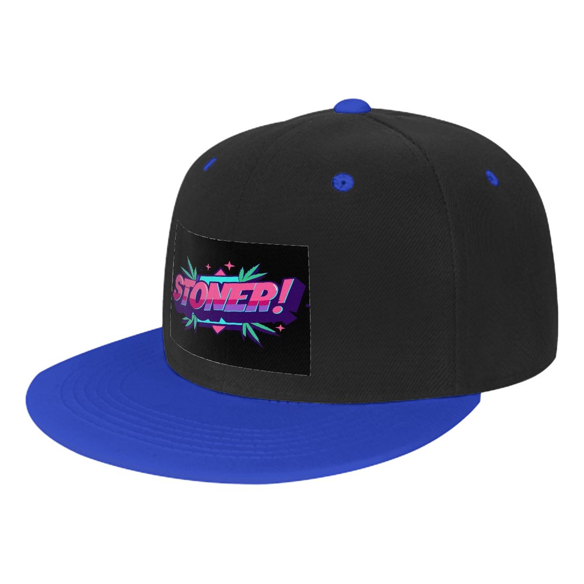 Stoner Flat Bill Hats Hip Hop Style Front Pattern