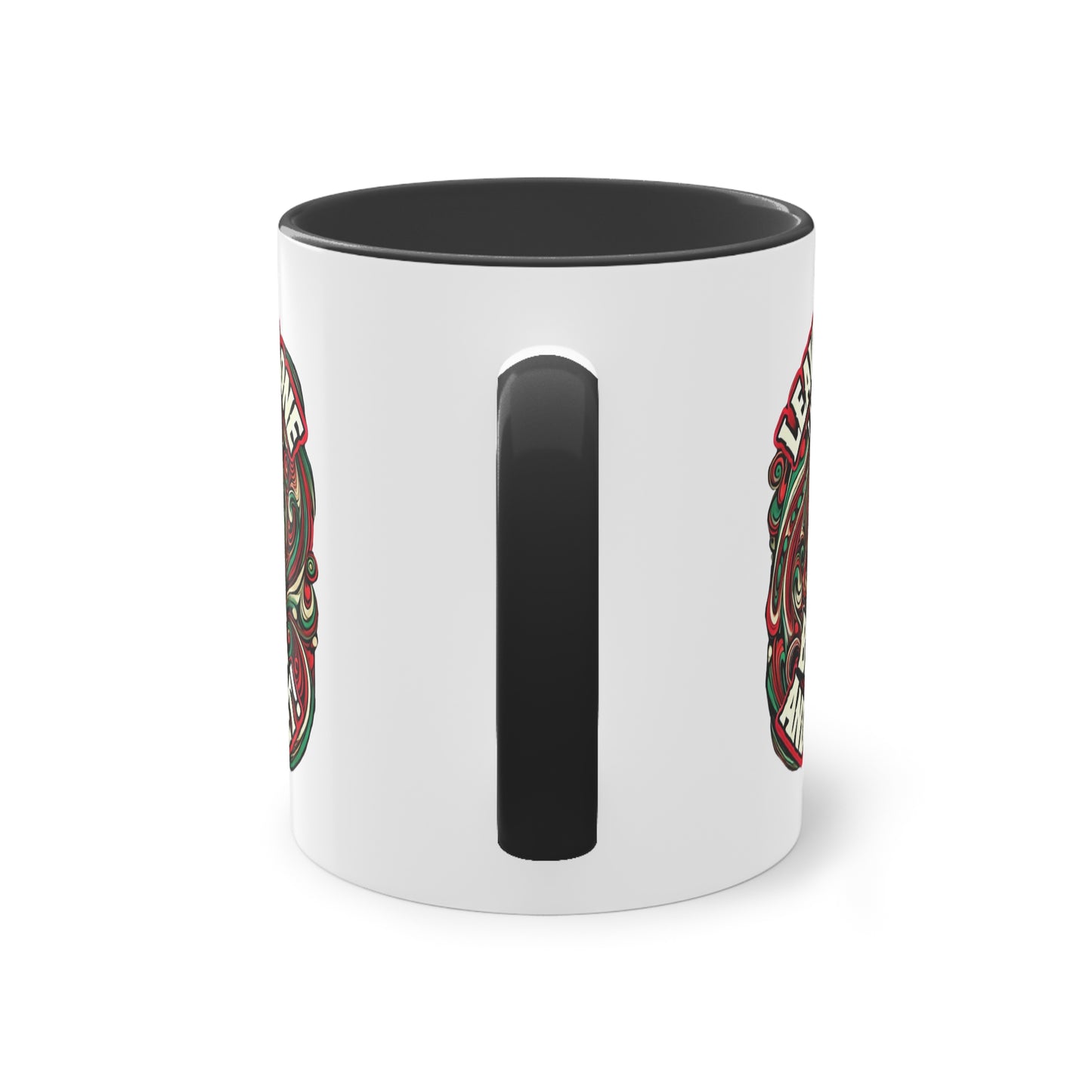 Leave Me Alone Two-Tone Coffee Mug | Funny 11oz Mug for Coffee Lovers