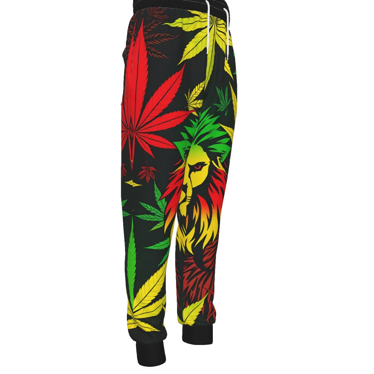 Red, Black and Yellow Loin of Zion Sweatpants