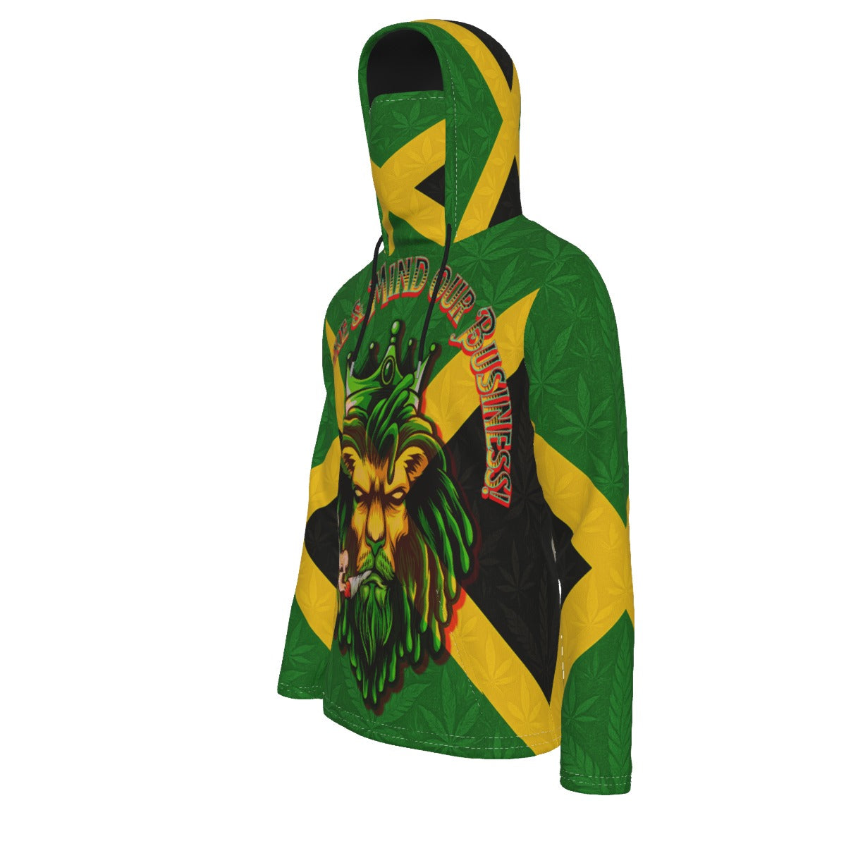 Jamaican We Mind our Business Pullover Hoodie With Mask