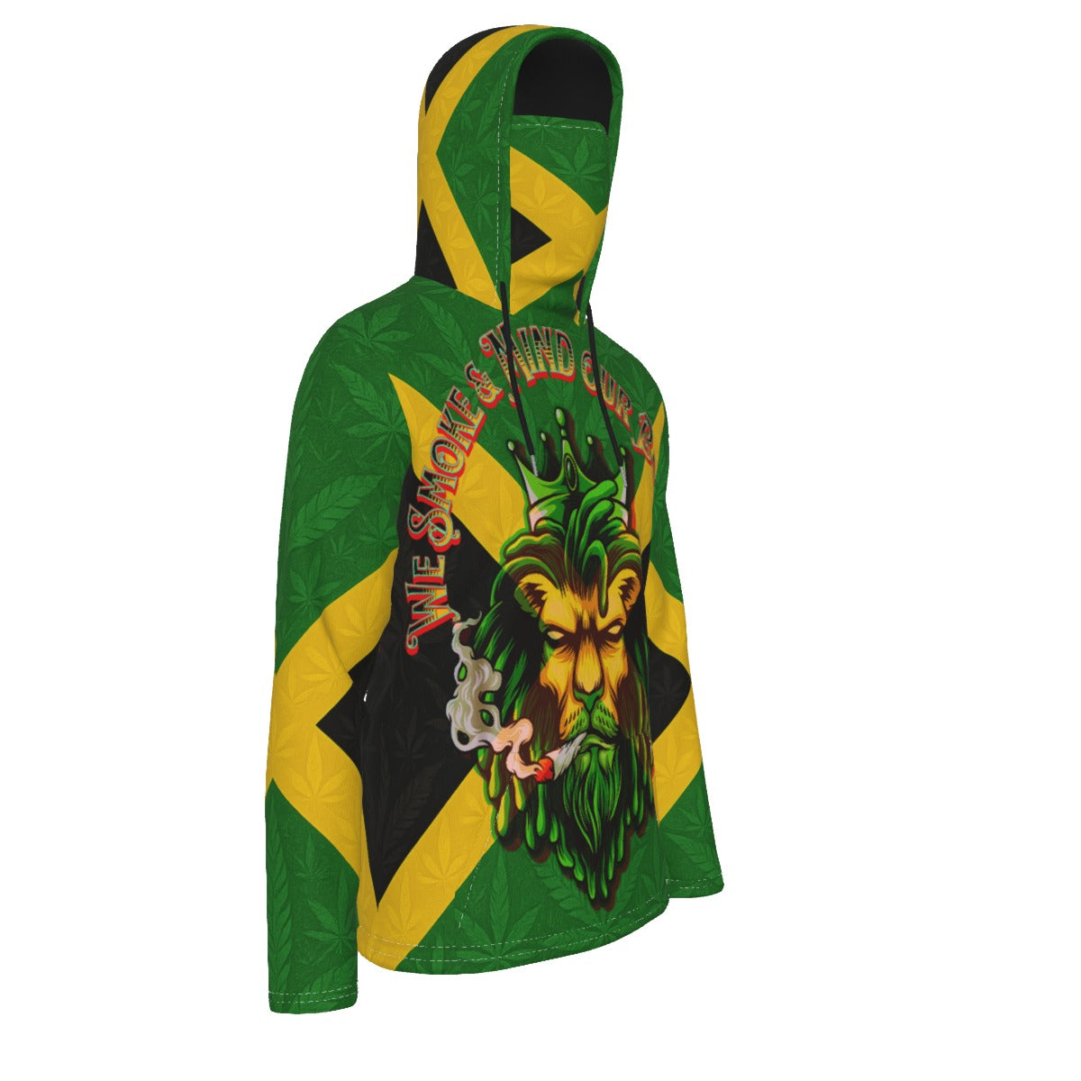 Jamaican We Mind our Business Pullover Hoodie With Mask