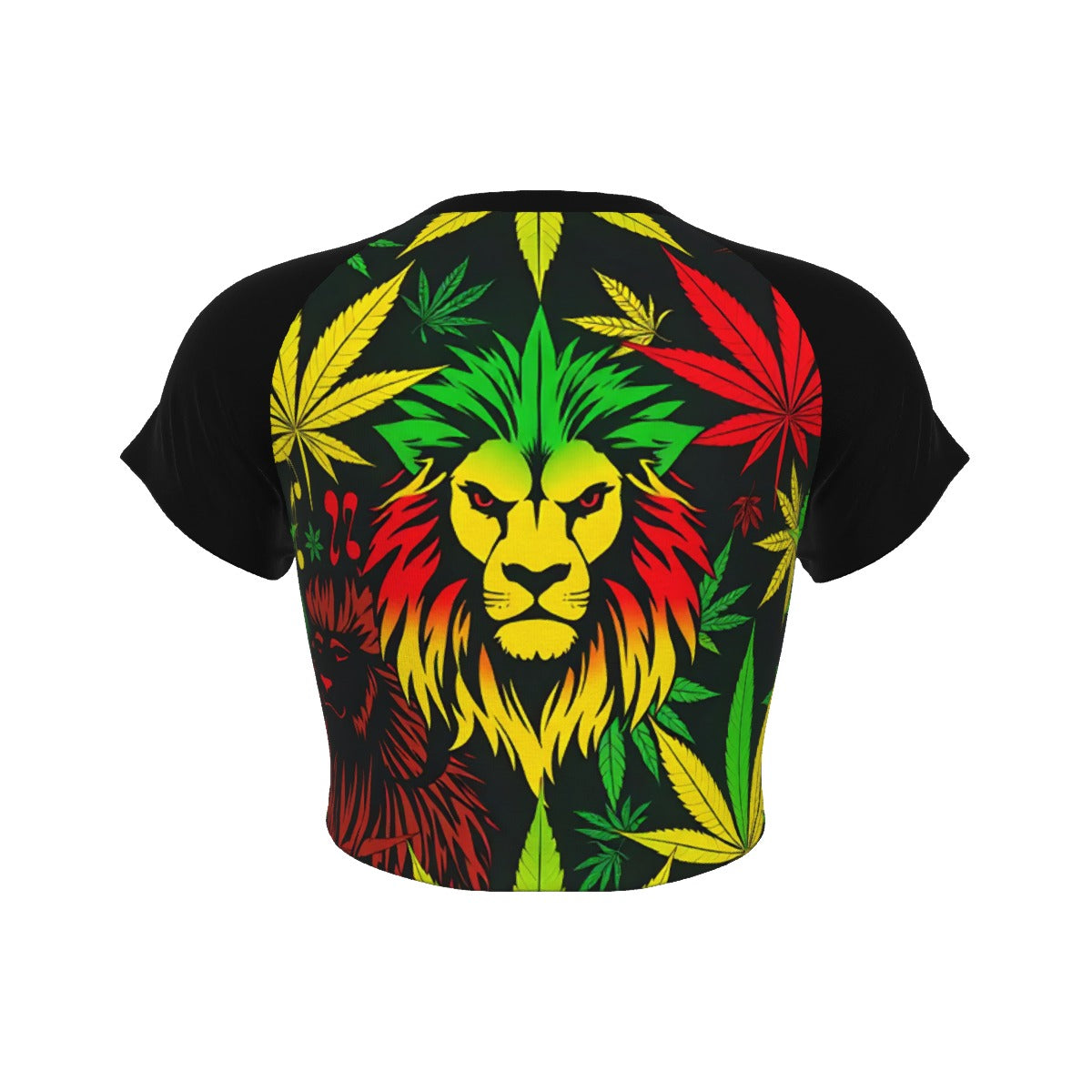 Black Lion Of Zion Women's Raglan Cropped Top