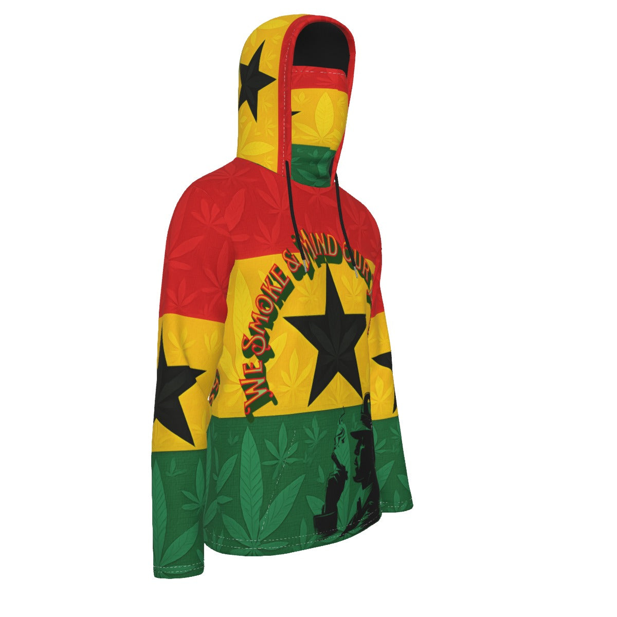 Ghana We Mind our Business Men's Pullover Hoodie With Mask