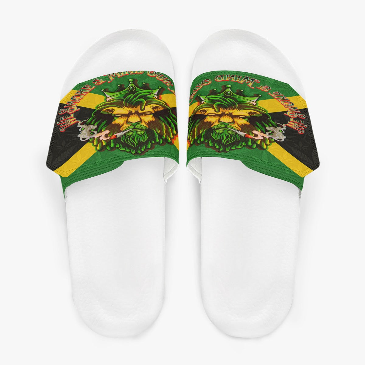 Jamaica We mind our Business! Men's Velcro Slippers