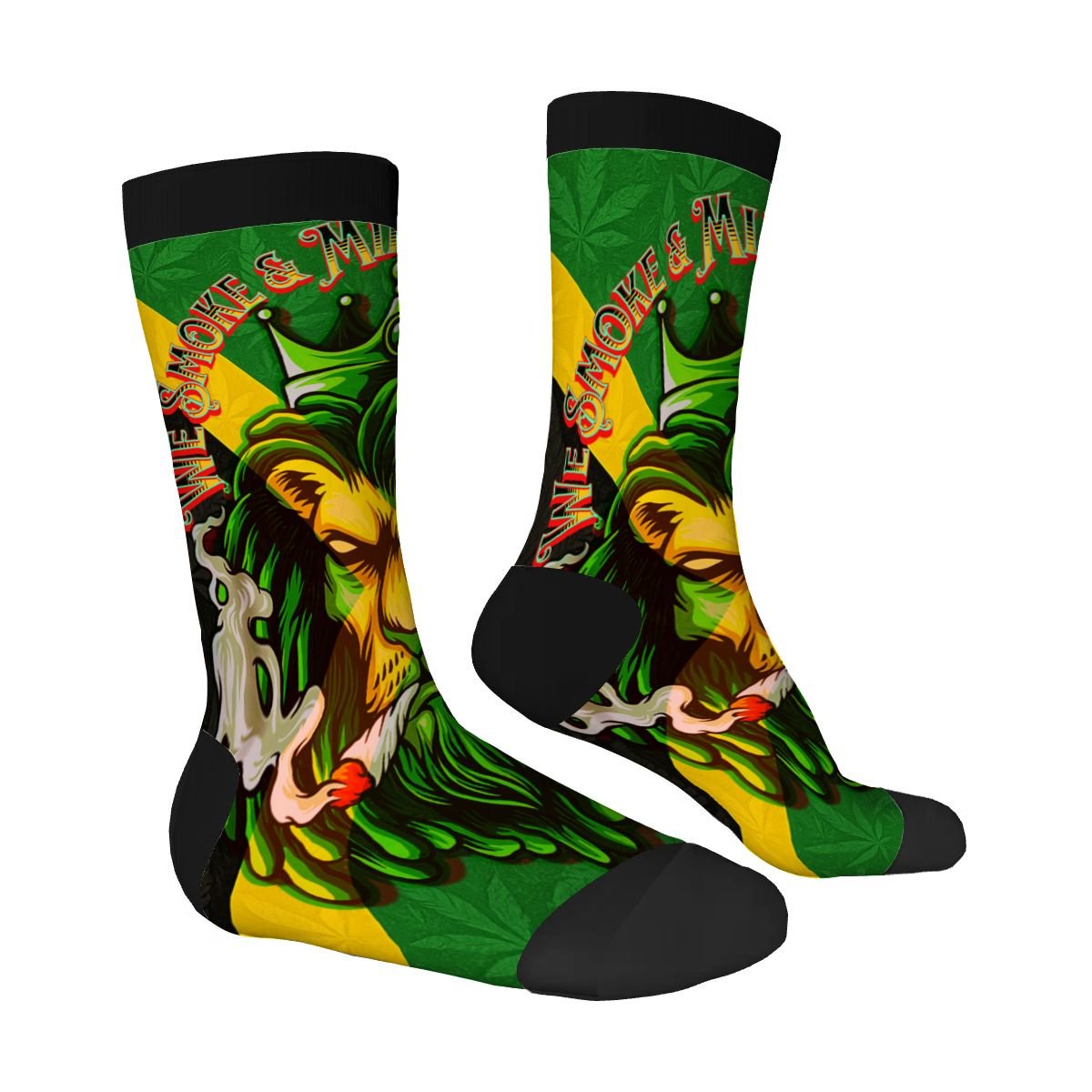 Jamaican We Mind Our Business Crew Socks