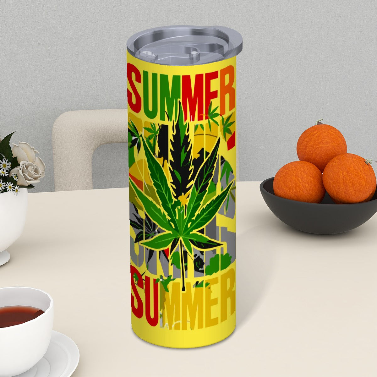 Yellow Summer time tumbler