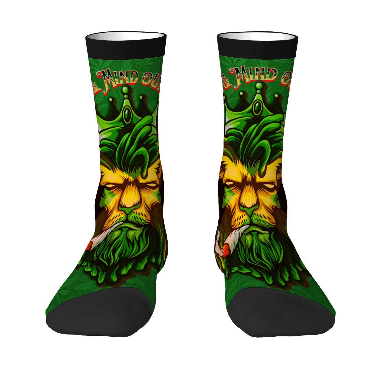 Jamaican We Mind Our Business Crew Socks