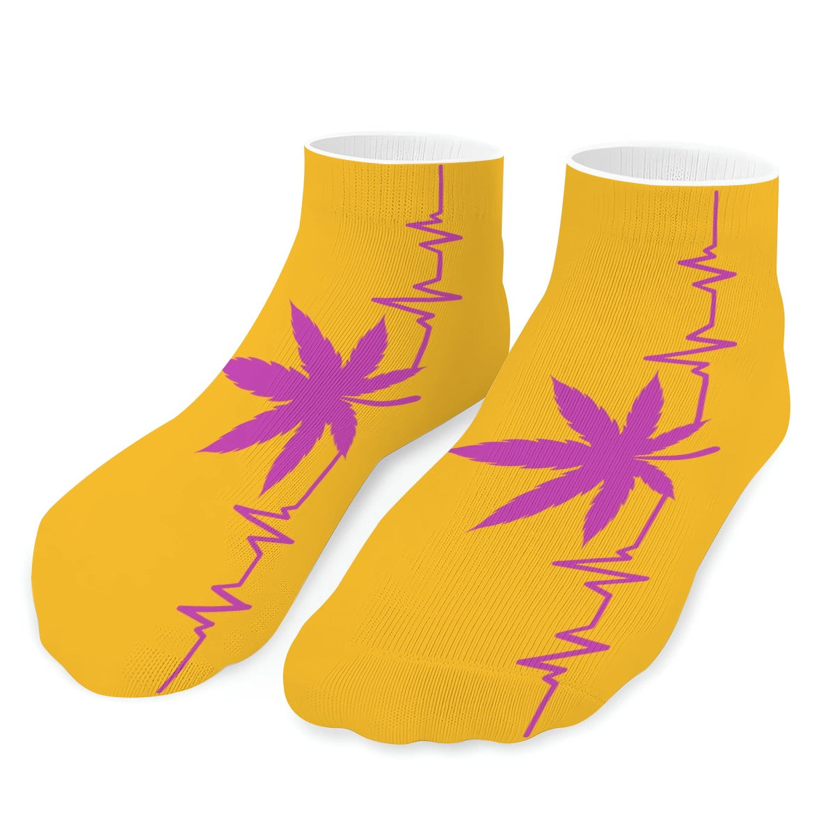 Ankle Socks Yellow My Heart Beats