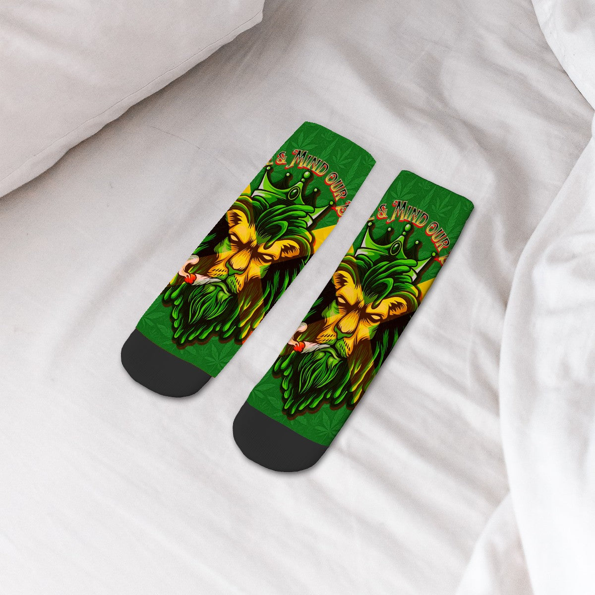 Men Jamaican We Mind Our Business Tube Socks
