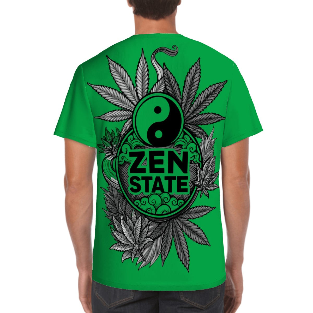 Men's Short Sleeve T Shirt Green Zen State