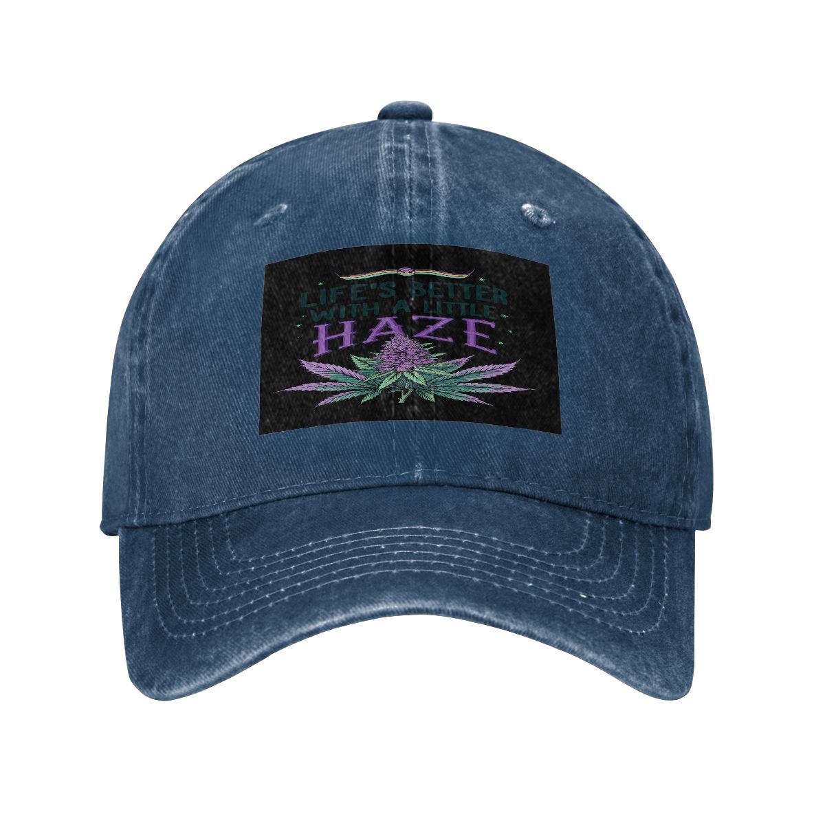 Purple Haze Washed Denim Baseball Cap