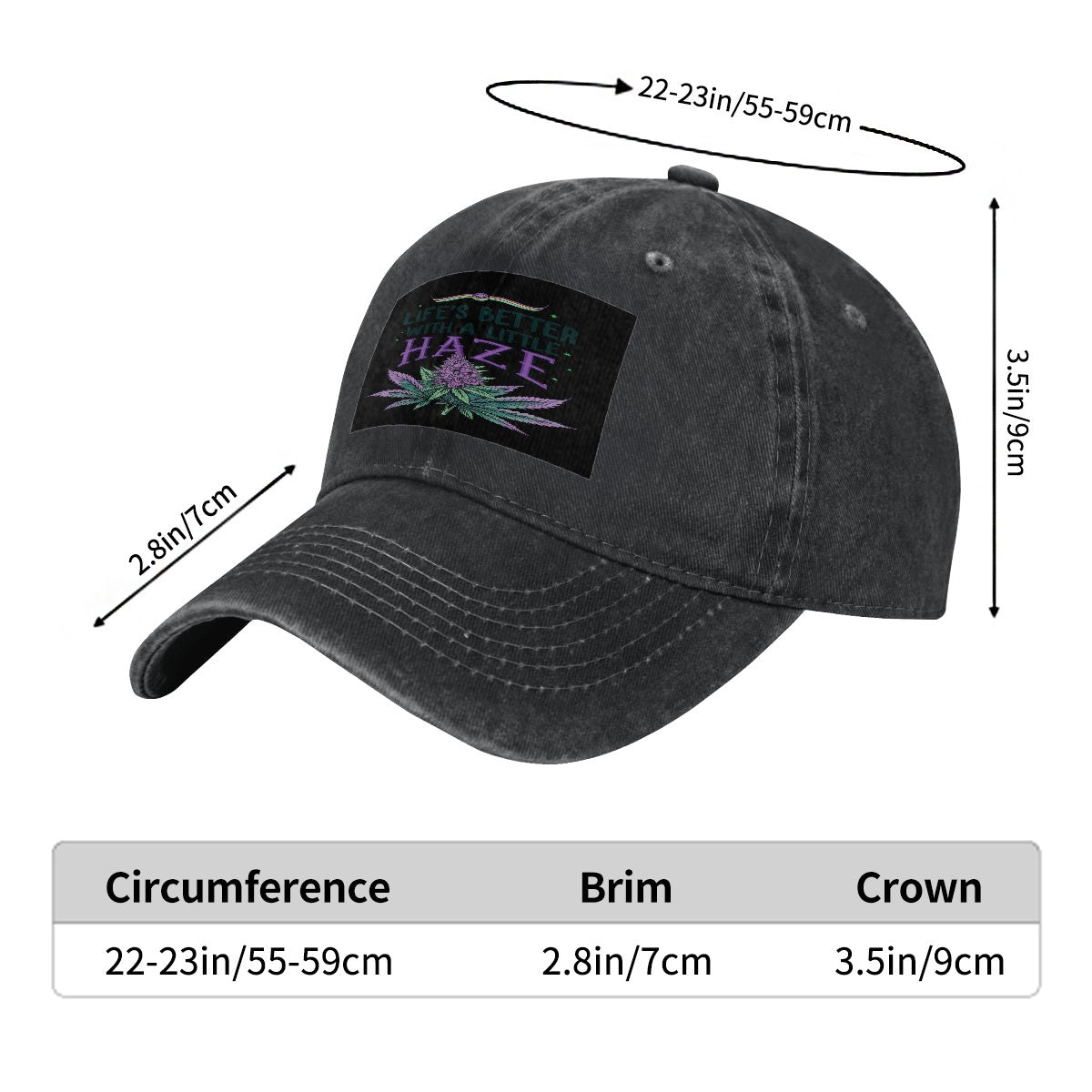 Purple Haze Washed Denim Baseball Cap