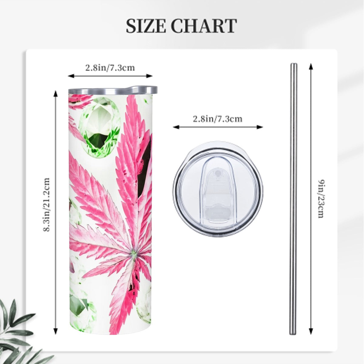 Pink and White Tumbler