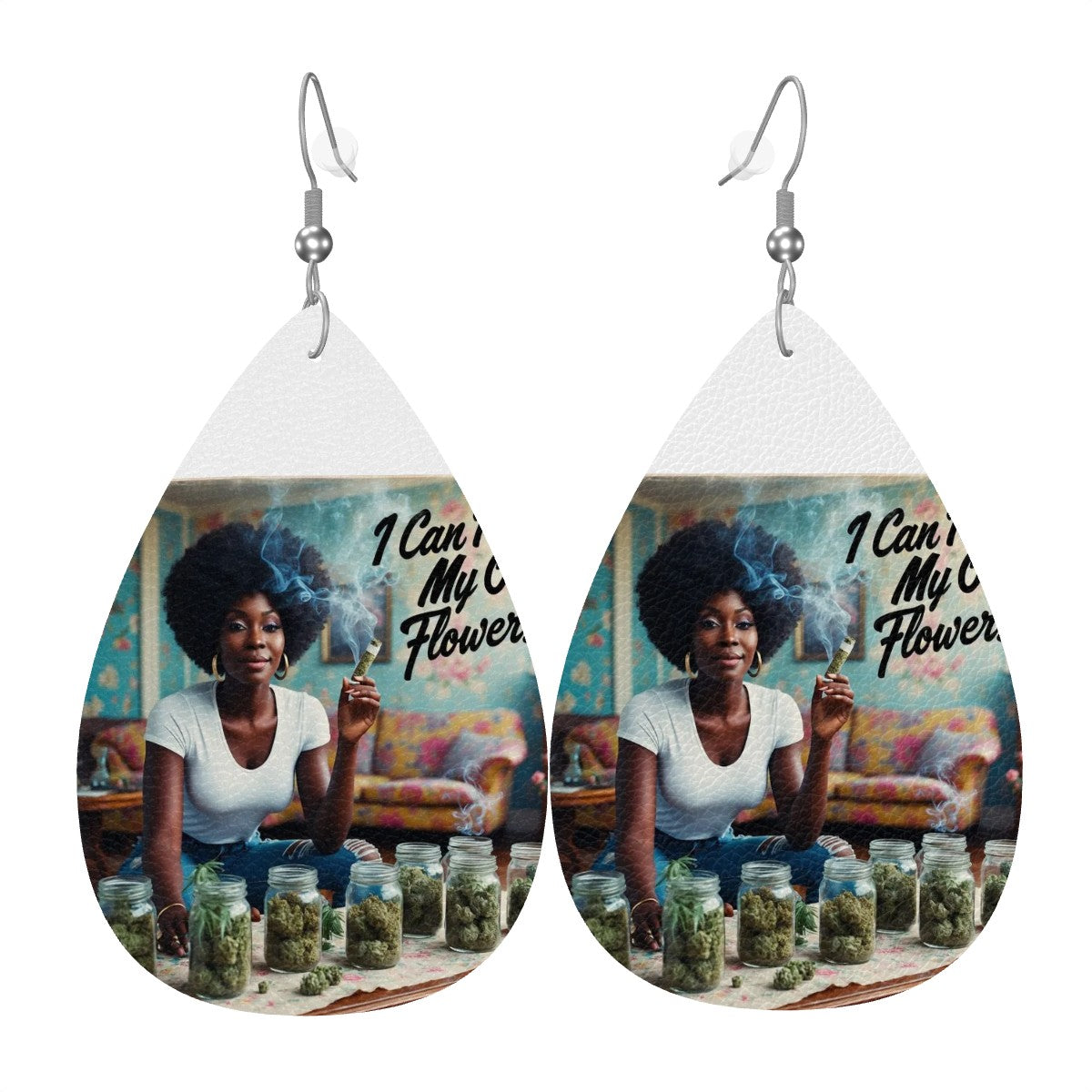 Leather Teardrop Earrings