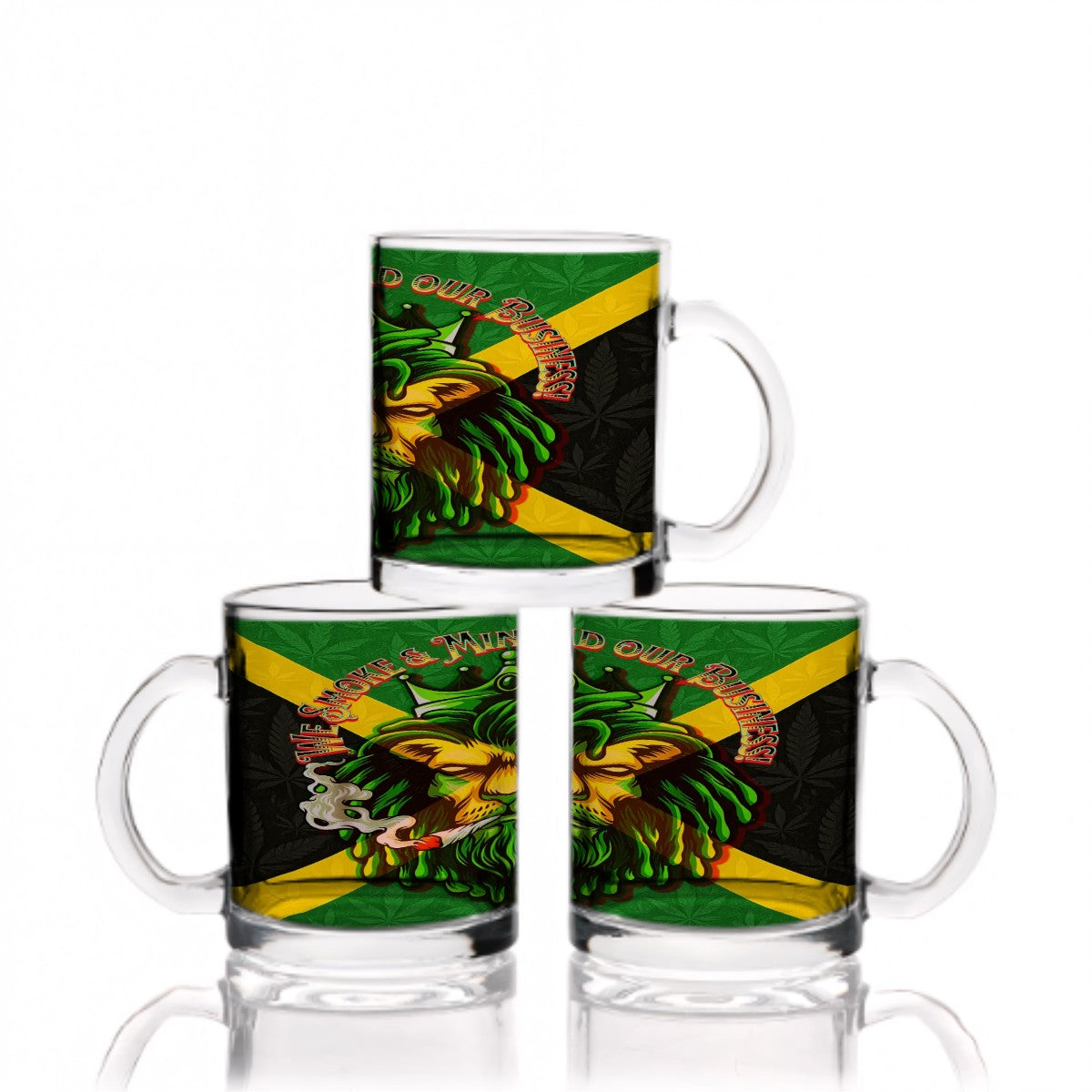 Jamaican Glass Coffee Cups (12oz)