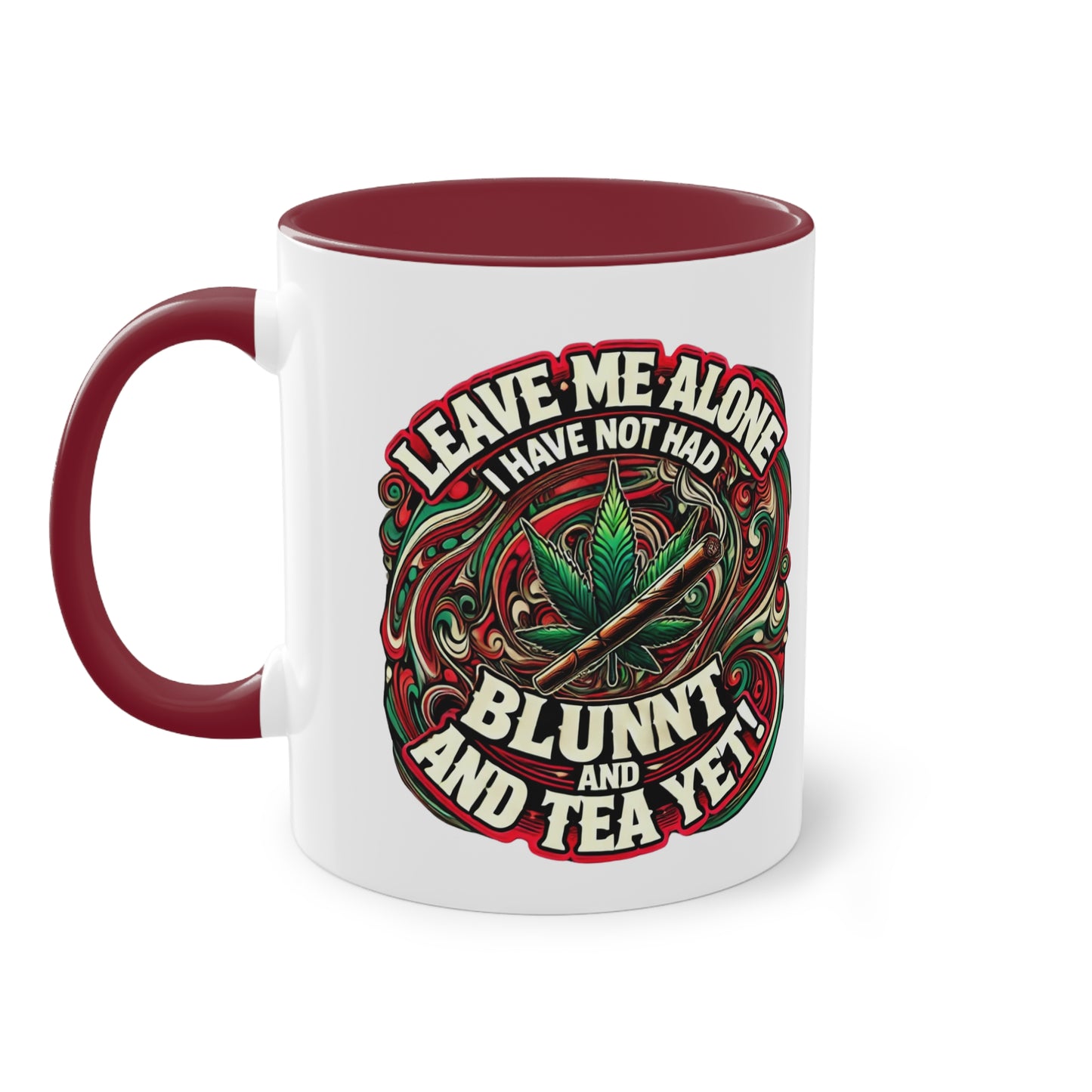 Leave Me Alone Two-Tone Coffee Mug | Funny 11oz Mug for Coffee Lovers