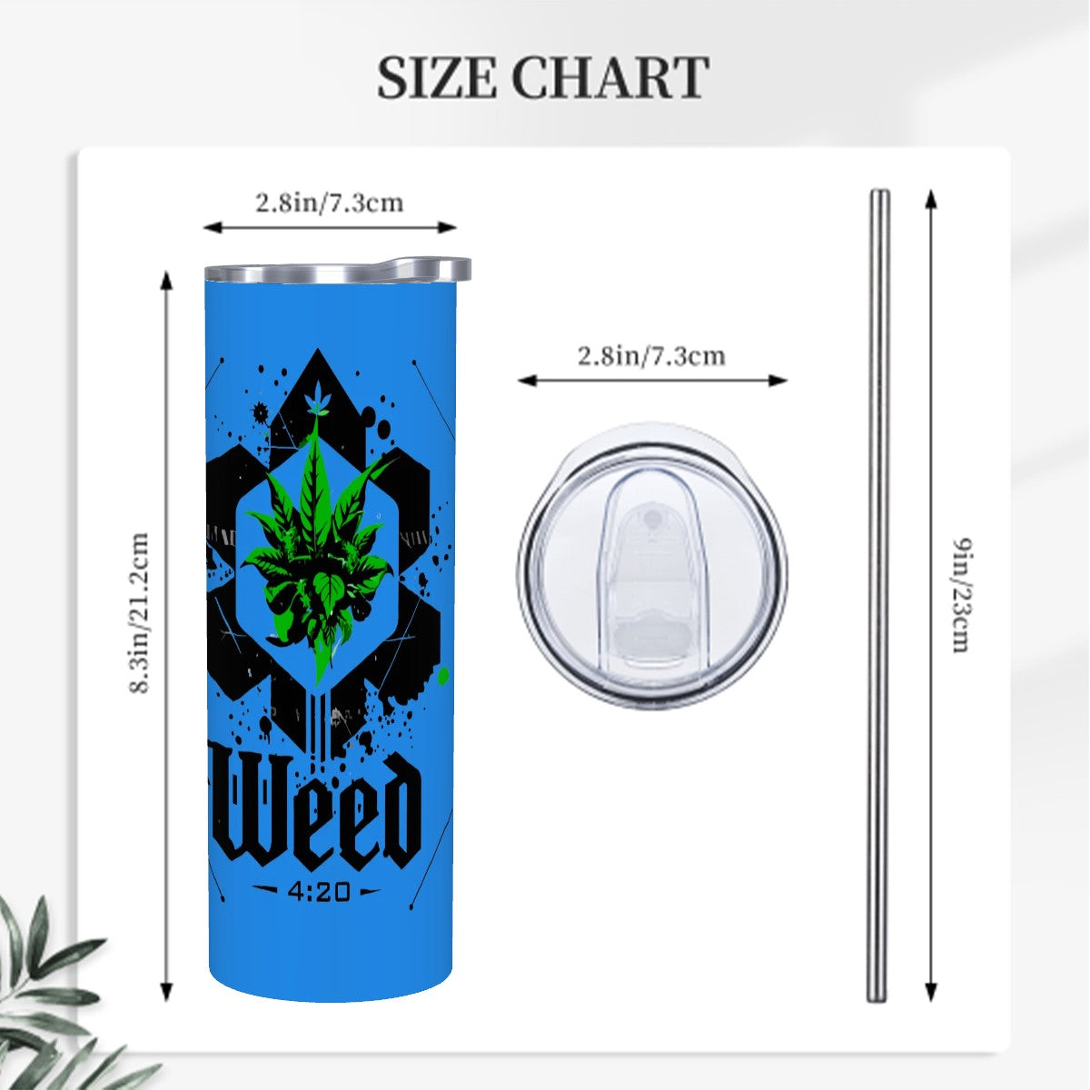 Blue Weed Tumbler