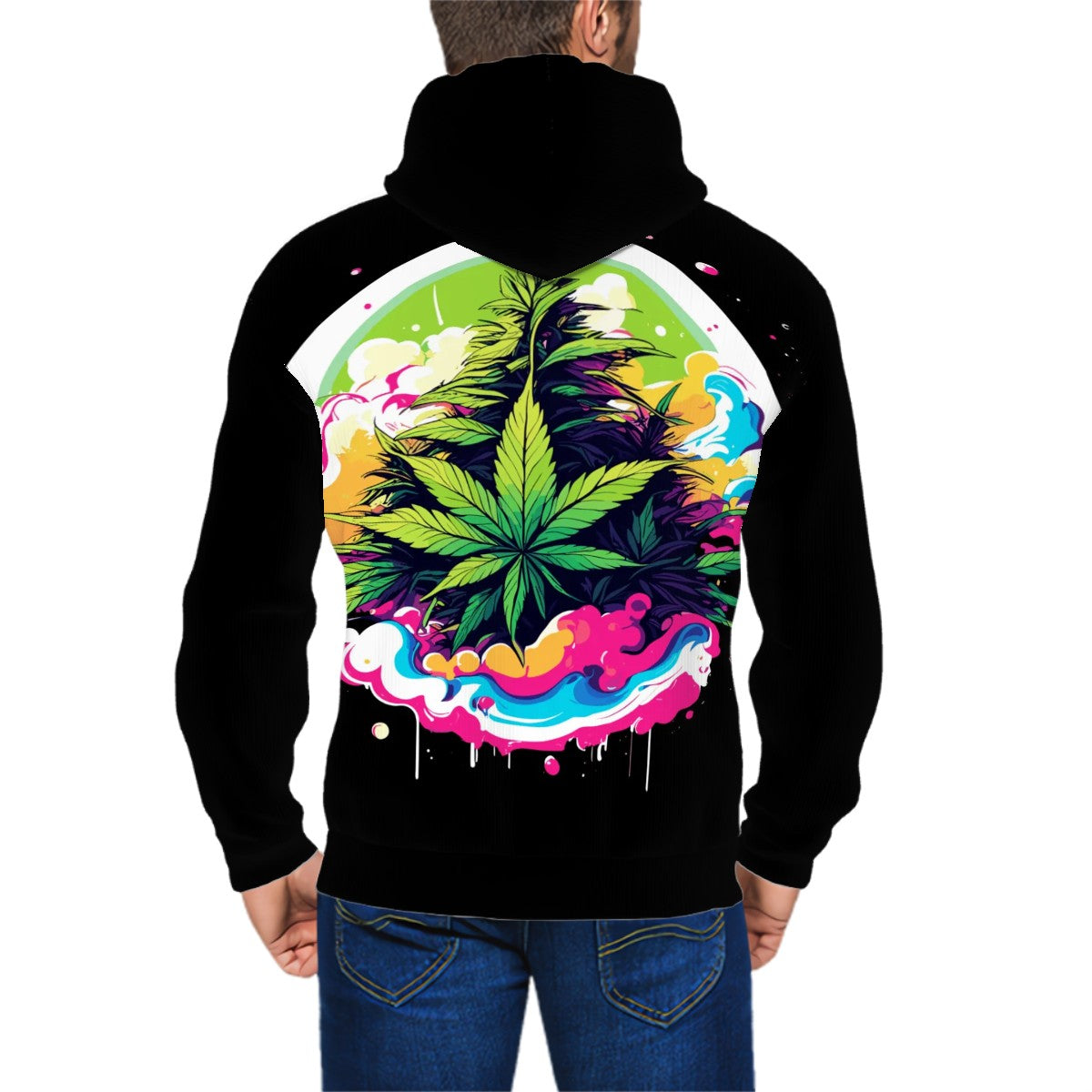 Men's Zip Up Hoodie Black