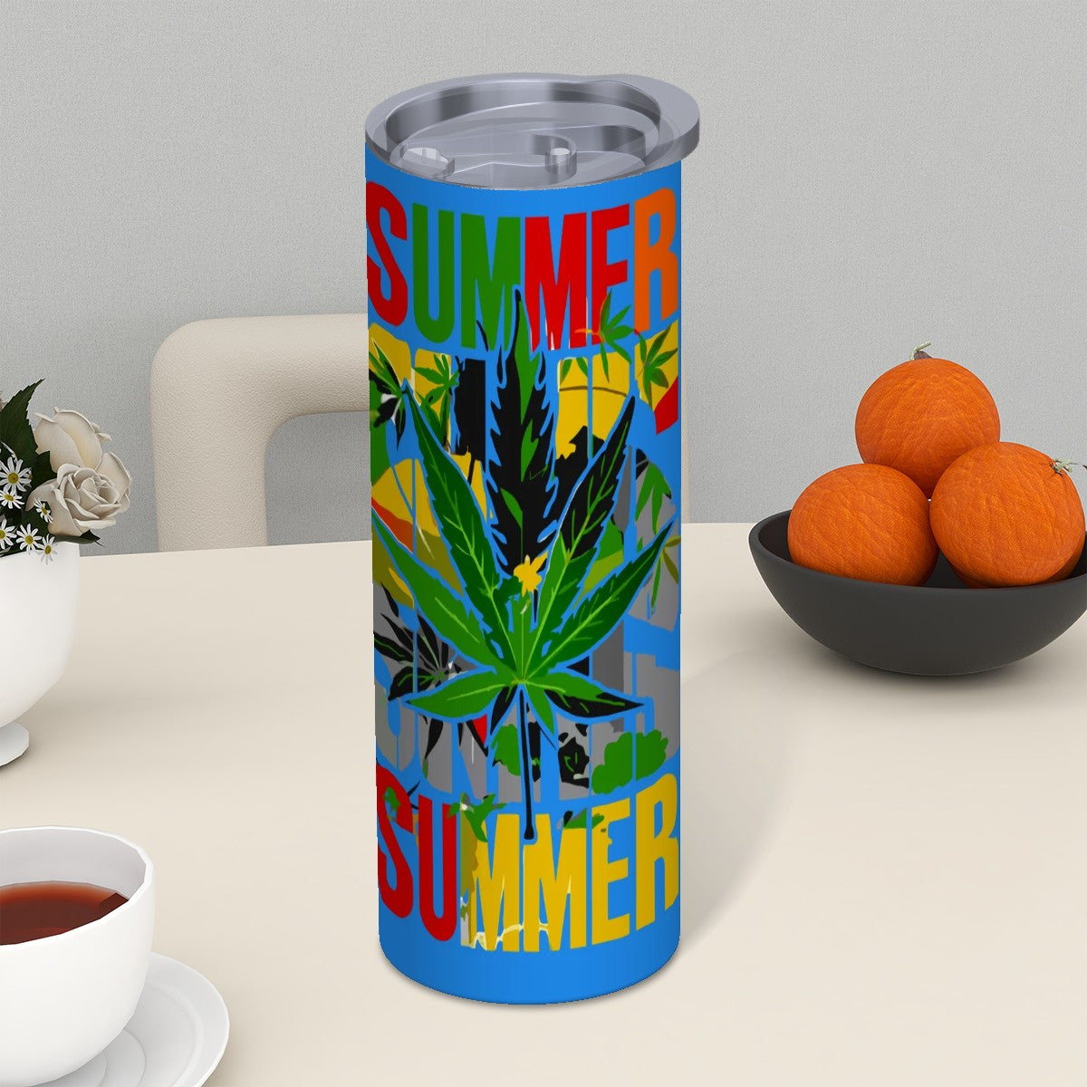 Blue Summer Time Tumblers
