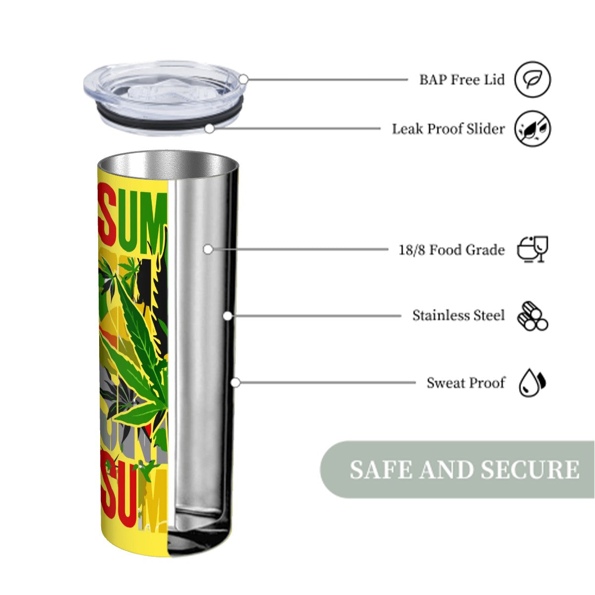 Yellow Summer time tumbler