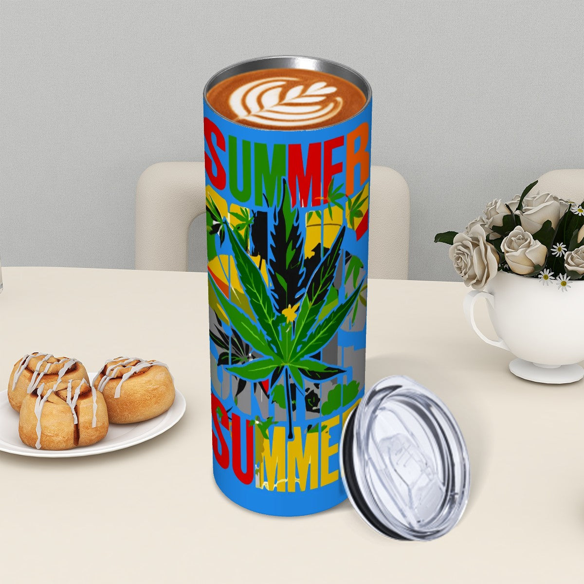 Blue Summer Time Tumblers