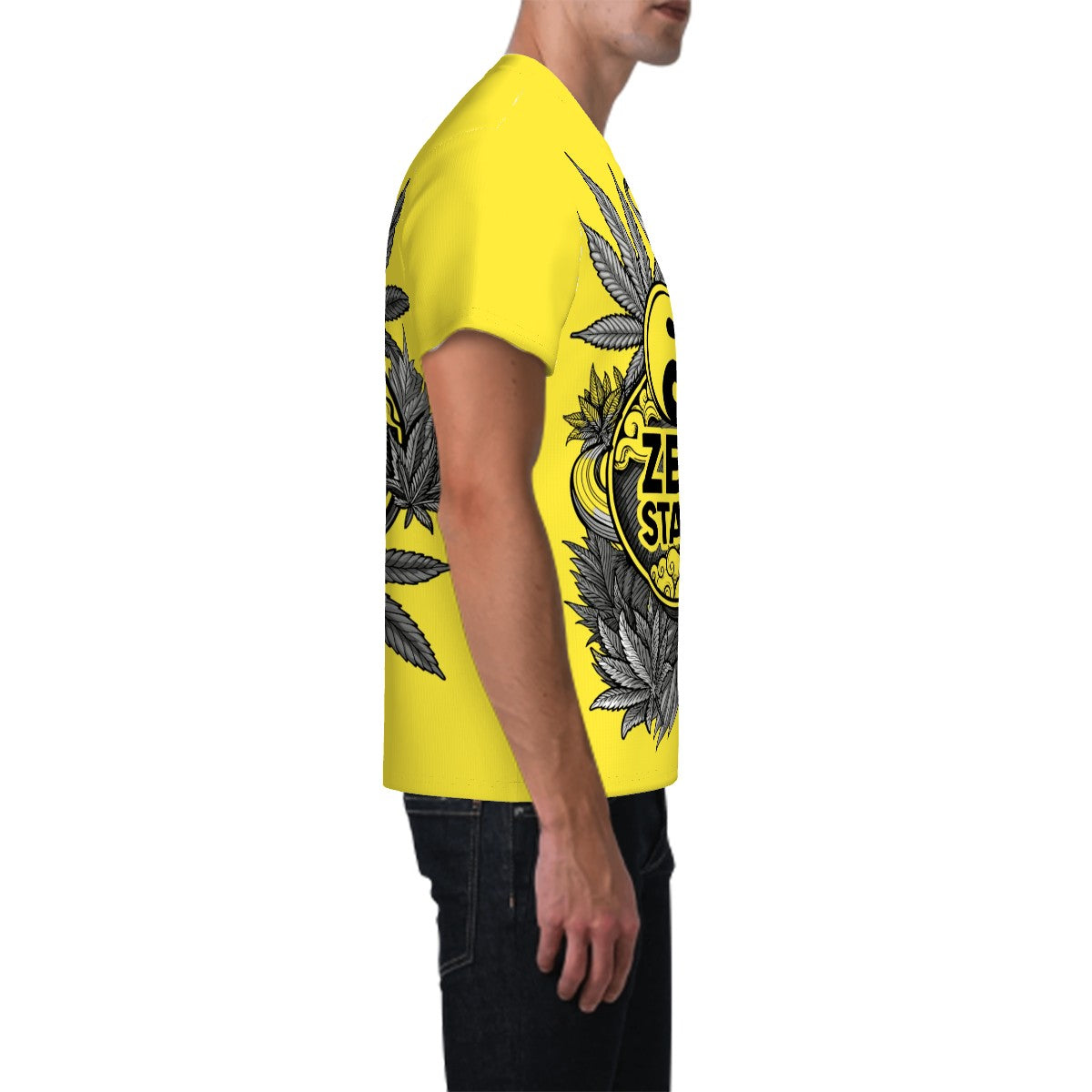 Men's Short Sleeve T Shirt Yellow Zen