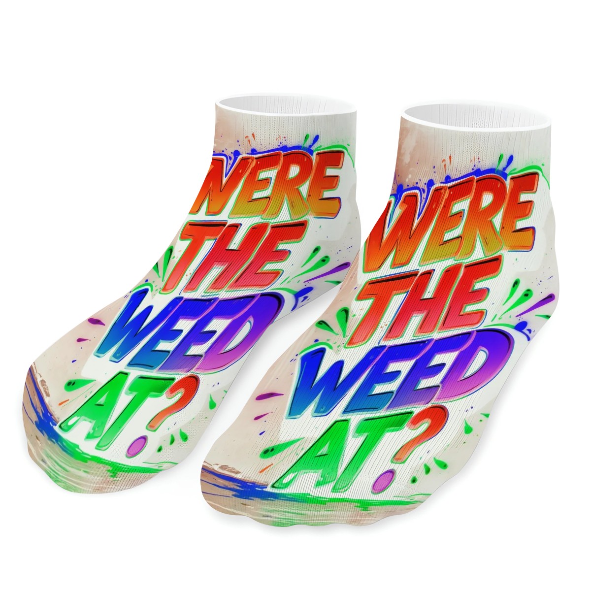 White Were The Weed At Ankle Socks