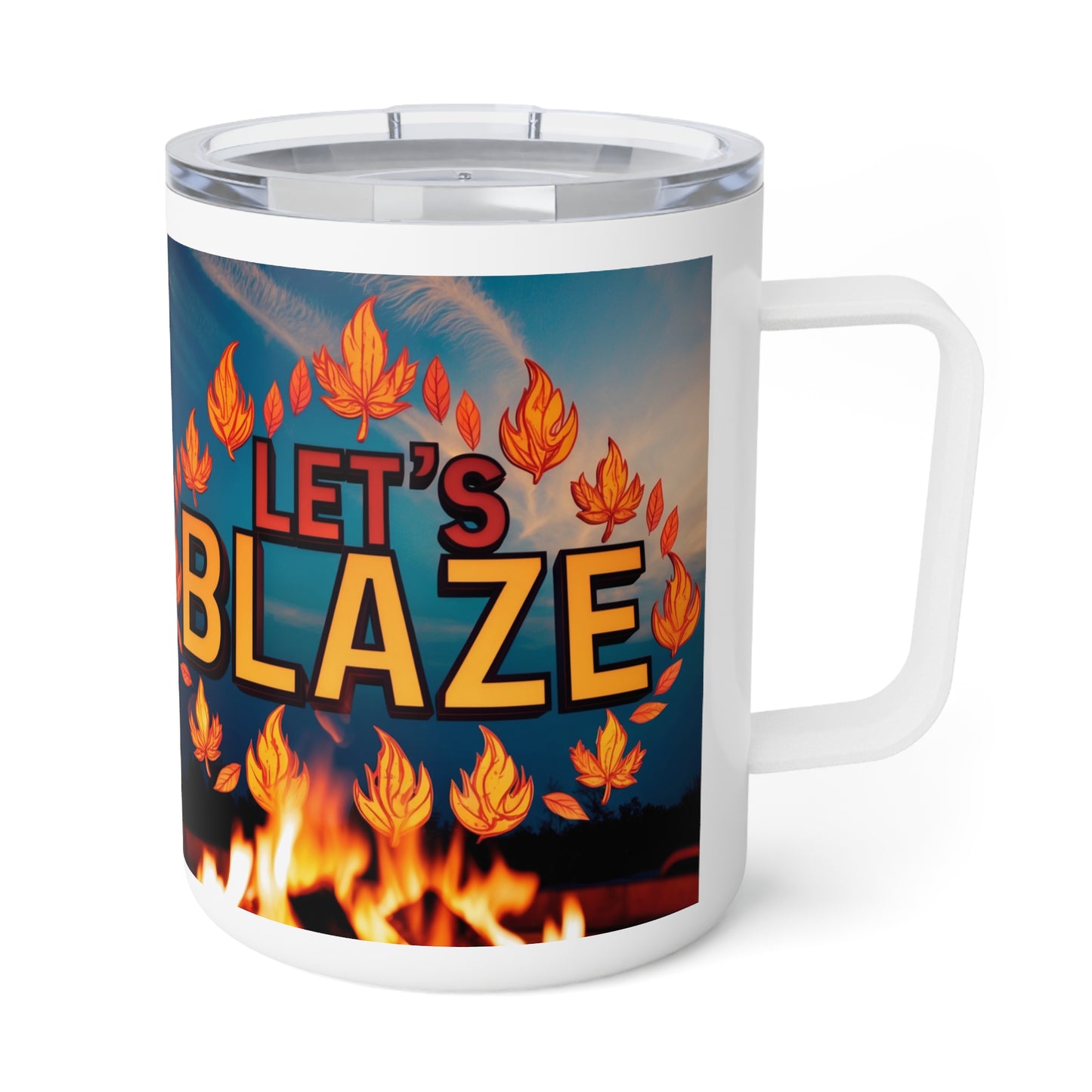 Let's Blaze Insulated Coffee Mug - 10oz, Perfect for Fall & Cozy Gatherings