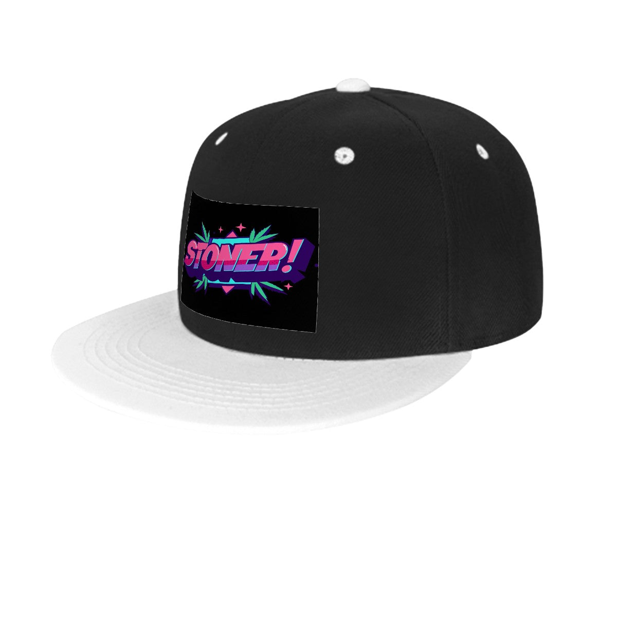 Stoner Flat Bill Hats Hip Hop Style Front Pattern