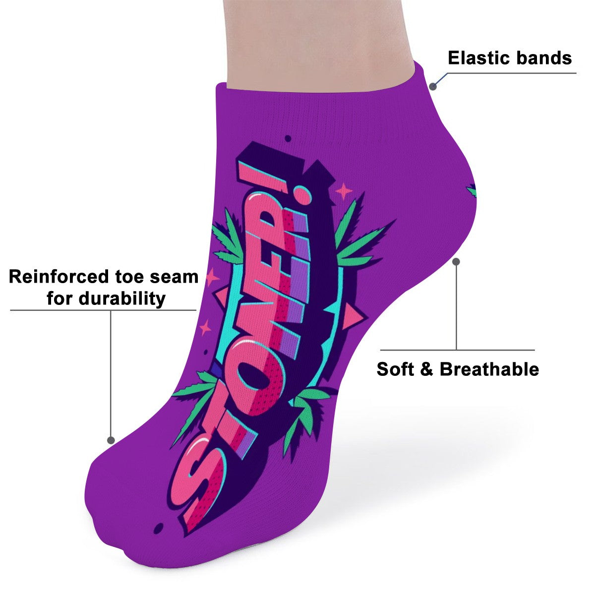 purple Ankle Socks
