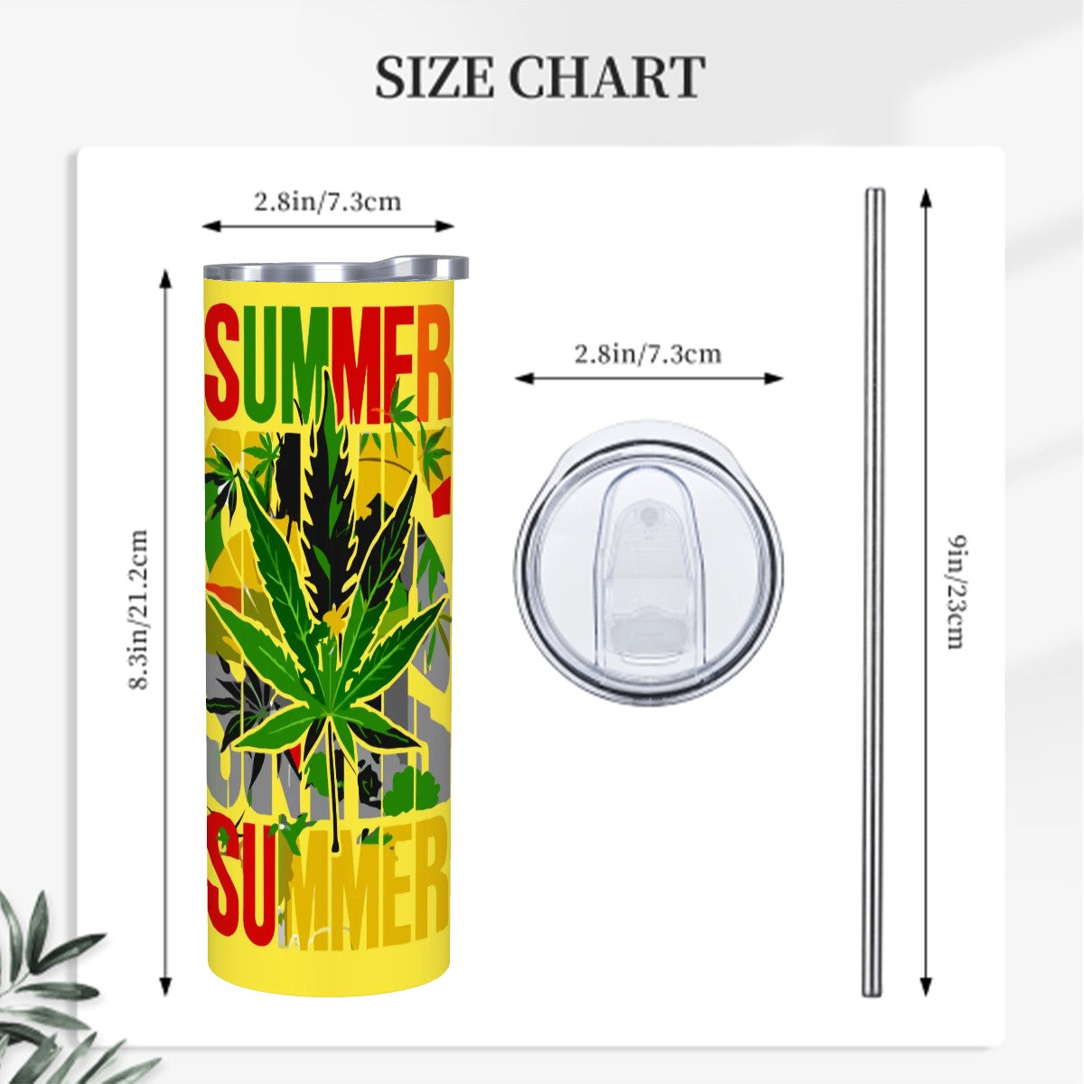 Yellow Summer time tumbler