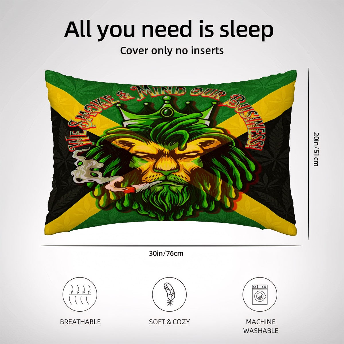Jamaican Woman I mind My business Satin Pillowcase with Hidden Zipper