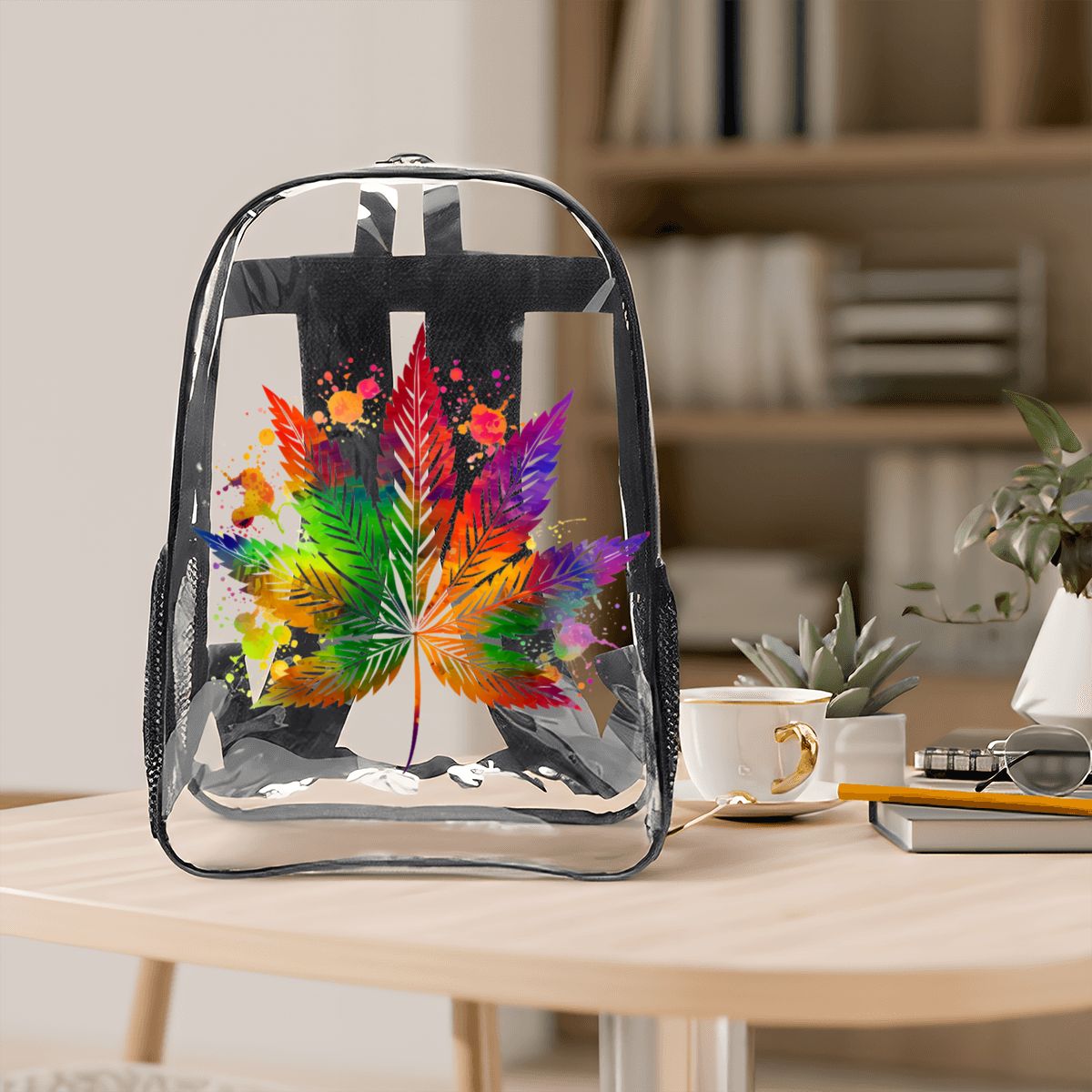Clear Neon Flower Transparent 1